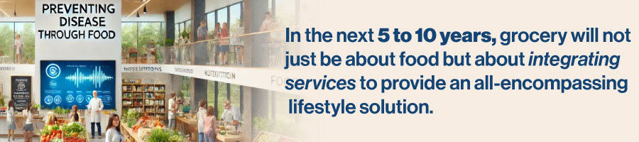 In the next 5 to 10 years, grocery will not just be about food but about integrating services to provide an all-encompassing lifestyle solution.